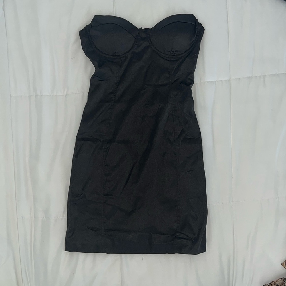 Fashion, nova black, small, strapless, mini dress